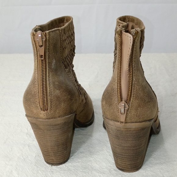 Fergie ,  Brown Woven Ankle Booties - Picture 4 of 5